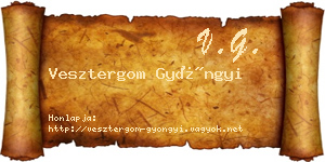 Vesztergom Gyöngyi névjegykártya
