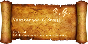 Vesztergom Gyöngyi névjegykártya
