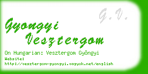 gyongyi vesztergom business card