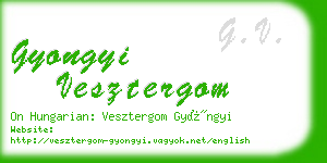 gyongyi vesztergom business card